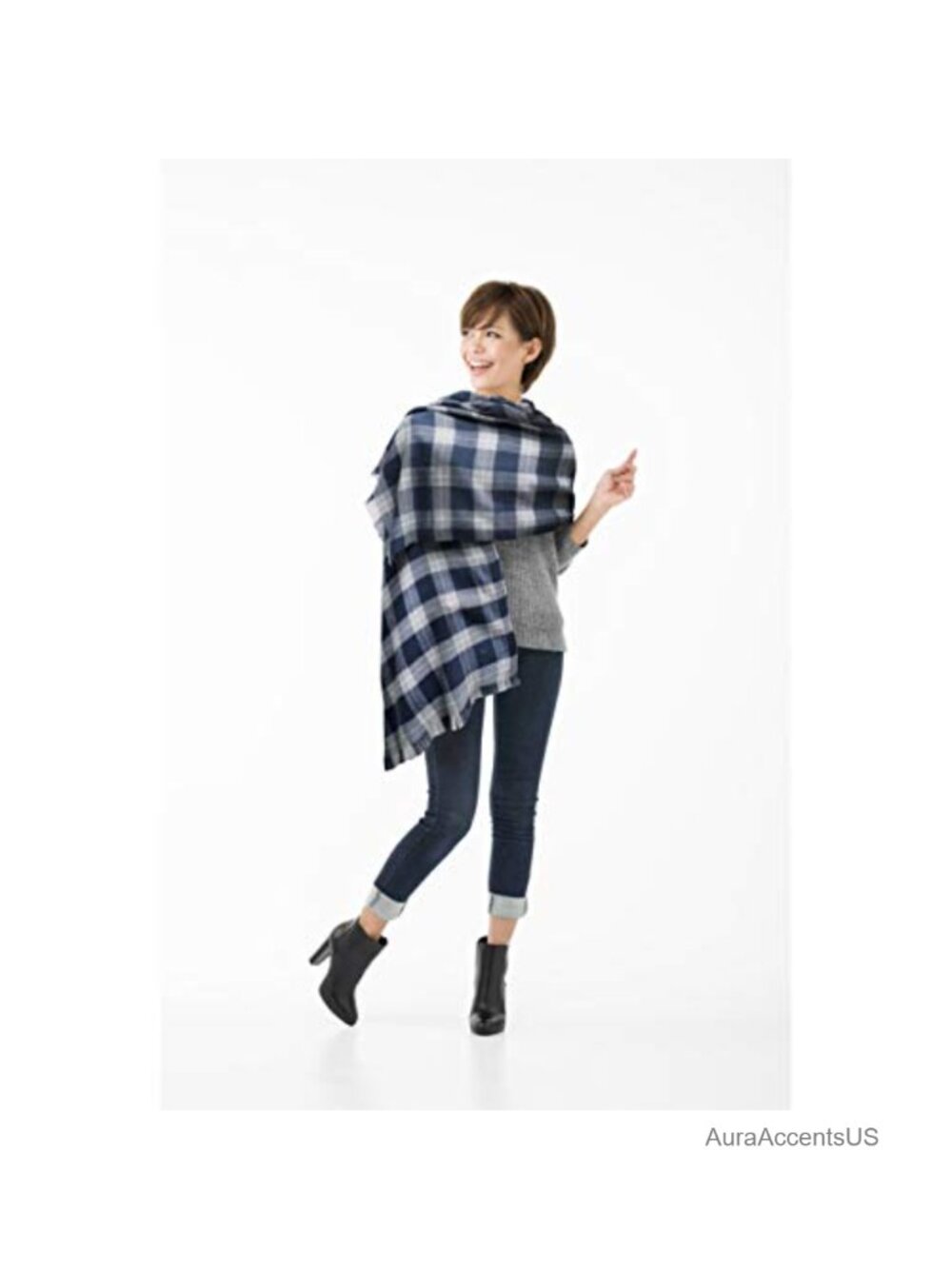 NCAA Plaid Blanket Scarf - 100% Acrylic Officially Licensed